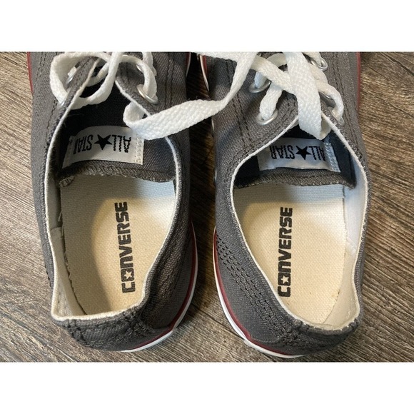 CONVERSE ALLSTAR Boat Style Sneakers Gray Canvas Youth 3 Women’s 5.5 - Picture 6 of 12